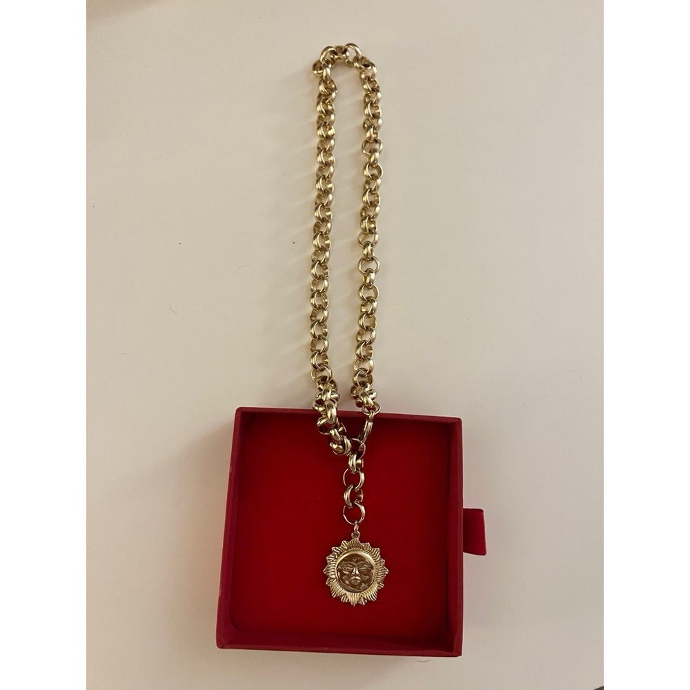Gold Sun Pendant Necklace Lisa says gah